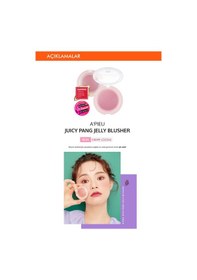 Resim Missha A'PIEU Juicy-Pang Jelly Blusher Meyve Tonlarında Doğal Görünümlü Jel Allık VL01 