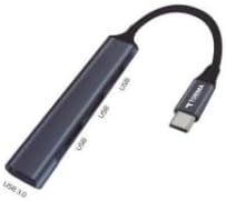 Resim Teknosepetim Type-C Girişli USB Çoğaltıcı 4 Hub Çevirici Çoklayıcı - 4 Portlu USB 3.0 Macbook ve iPhone İçin OTG 