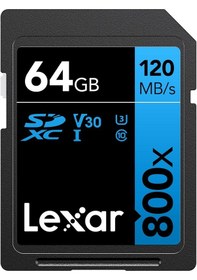 Resim Lexar 64gb Professional 800x Sdxc Uhs-ı Cards, Up To 120mb/s Re 