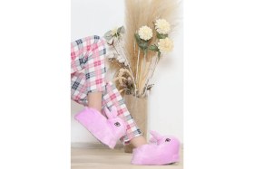 Resim Hayvanlı Panduf Lila 