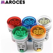 Resim 22Mm Dijital Voltmetre 20V 500V Arası Ac 220V Ac 1 Adet-Yeşil 