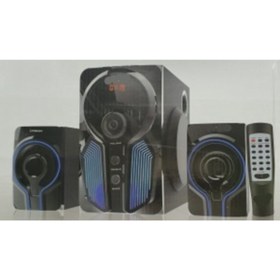 Resim ULTRATEKNO Carboon Serisi Kumandalı 2+1 Bluetooth Ses Sistemi Işıklı Usb+tf+aux Destekli 