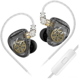 Resim Mufunye Kz Merga Çift Dinamik Sürücülü Hifi Kulak İçi Kulaklık - Çıkarılabilir Kablo Ve Mikrofonlu Kz Merga Kulak İçi Kulaklık 