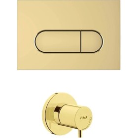 Resim Vitra Soft Altın Kumanda Paneli ve Ankastre Stop Valf 