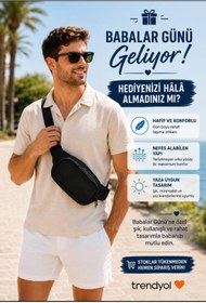 Resim Sofia Erkek Unisex Crossbag body Yürüyüş Günlük Siyah Bel Çantası 