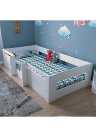 Resim Herseycik Ninnimo Montessori Mdf Karyola Beyaz M4 - Y 1019 Beyaz 