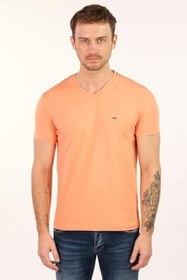 Resim Ar-ma Erkek V Yaka Tişört Slim Fit%93 Pamuk%7 Elastan Süprem Basic Baskısız Y22364451501 Pembe-P2 