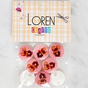 Resim Loren Crafts 8'li Ördek Düğme - 1208 