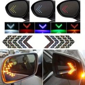 Resim 2'li Evrensel LED Ok Gösterge Panelleri Araç Yan Aynaları için, 12V Sert Kablolu Yön Göstergesi Neon Vurgu Işıkları, Pil Gerekmez, Çoğu Motorlu Araçlara Uygun 