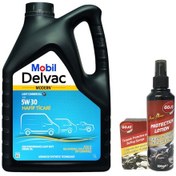 Resim Mobil Delvac Modern Light Commercial M 5W-30 5 L + Gojo Araç Bakım Seti 