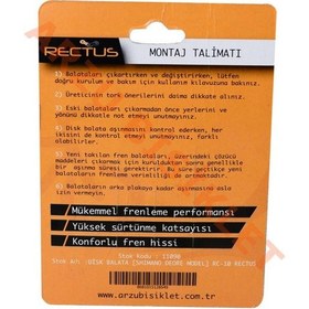 Resim Monero RC-10 Bisiklet Disk Fren Balatası Köşeli - Gri 