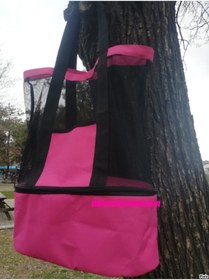 Resim Ankaflex Plaj Çantası Soğuk Sıcak Tutuculu Bölmeli Çanta Pembe 