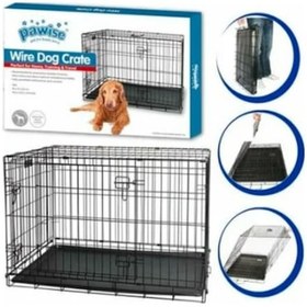 Resim Pawise Klasik Tel Köpek Kafesi 107 x 71 x 79 CM 