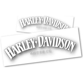 Resim Vplenke.rf Harley Davidson Etiketleri 20.3x5.9 Cm 2 Adet, Beyaz 222125238 