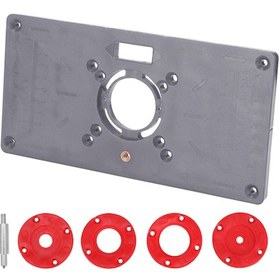 Resim Aubyhe Abs Plastik Yönlendirici Tabla Plakası, 4 Kırmızı Halka Ve Vida Seti İle Ahşap İşleme Aleti 