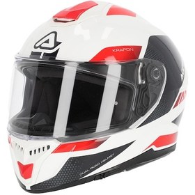 Resim Acerbis Krapon 22-06 Kask Beyaz Kırmızı Kırmızı - Beyaz 
