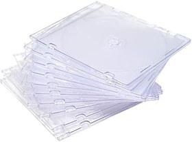 Resim Maxtek Ultra İnce 5.2mm CD DVD Blu-Ray Şeffaf İnce Mücevher Kılıfı Dahili Frost Clear CD Tepsisi, 25'li Paket. 