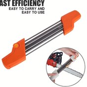 Resim 1 adet Zincir Testere Bileyici, 2'si 1 Arada Zincir Testere Bileyicisi ve Derinlik Ölçer Dosya, 7.62/20.32cmLP 0.83cm 1.03cm Testere Zinciri için, Kolay Dosya Zincir Testere Bileyici Aracı 