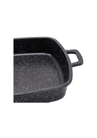 Resim Eda Zk-951 Çift Kulplu 36 CM Döküm Kare Çat Çok Amaçlı Fırın Teps Siyah 