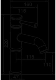 Resim Fontana F-211 Lavabo Bataryası Krom 