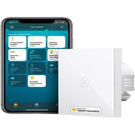Resim STOREMAX snShop HomeKit ile uyumlu akıllı ışık şalteri, WLAN duvar şalteri, 1 yollu 1 vites, sıfır i 