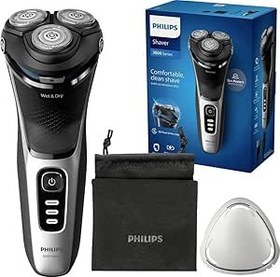 Resim Philips Elektrikli Tıraş Makinesi 3000 Serisi - SkinProtect Teknolojili Erkekler için Islak ve Kuru Elektrikli Tıraş Makinesi, Uzay Grisi, Pop-up Sakal Düzeltici, Seyahat Çantalı Akülü Tıraş Makinesi 