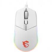 Resim MSI GG CLUTCH GM11 WHITE GAMING MOUSE 5.000 DPI OPTIK SENSOR RGB LED MYSTIC LIGHT OYUNCU FARESI BEYAZ 