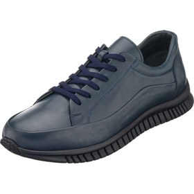 Resim Costo Shoes G1053461 Lacivert Kauçuk Taban Büyük Numara Dana Derisi Rahat Geniş Kalıp Erkek Vip Spor Ayakkabı 