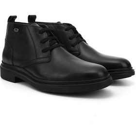 Resim Gönderi R Erkek Siyah Bağcıklı Hakiki Deri Klasik Bot 