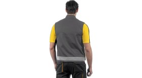Resim Şensel, Reflektörlü Çok Cepli Yelek, Gri-Sarı -118E1393- 