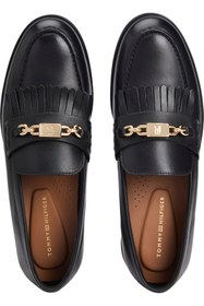 Resim Tommy Hilfiger TH CHAIN FRINGE LEATHER LOAFER 