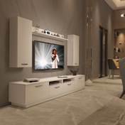 Resim Decoraktiv Trendstyle 5220D Slm Tv Ünitesi Tv Sehpası - Parlak Beyaz 