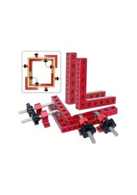 Resim Fochsia 4.72 İnç 2 Adet Ağır Alüminyum Ahşap Kıskaç 90 Derece Açıölçer Dıy 