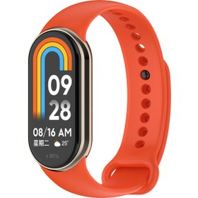 Resim tekno grup Xiaomi Mi Band 9 Serisi Klasik Kordon Silikon Strap Kayış-Turuncu 