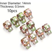 Resim Cloudstore 10 Adet 5-16mm Bahçe Hortumu Kelepçesi 14mm Yaylı Metal Boru Kelepçesi 