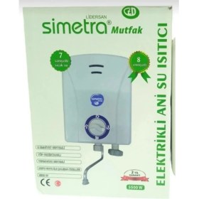 Resim Simetra Mutfak Tipi Şofben 8 mt Kablolu Orjınal Tam Takım Set 