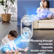 Resim XTRIKE ME Masa Üstü Fan Vantilatör Kamp Için Pervane Fan Soğtucu Çift Başlıklı 