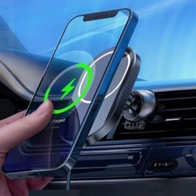 Resim SANEC 15w Mıknatıslı Takılabilen Hızlı Şarj Tüm Cihaz Ve Araçlara Uyumlu Araç Içi Şarj Cihazı 