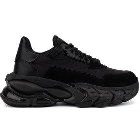 Resim Tamer Tanca Kadın Suni Deri Siyah Sneakers & Spor Ayakkabı 