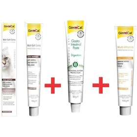 Resim Gimcat Malt Soft Extra 100 G + Multivitamin 100 G + Gastro Paste 50 G 