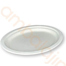 Resim 1000 Adet Nature Ekolojik Karton Kağıt Tek Kullanımlık Oval Tabak - 20x26 Cm 