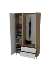 Resim Evistro Portmanto Aynalı Vestiyer Dolap Ayakkabılık Gömme Dolap Atlantik 