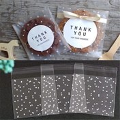 Resim 100 adet Polka Dot Tasarımı ile Şeffaf Pişirme Çantaları - Parti, Tatlılar ve Teşekkür Hediyeleri için Gıda Güvenli Polipropilen Kurabiye ve Şeker Paketleme Çantaları, Pişirme Temel Gereksinimleri | Polka Dot Çantaları | Şeffaf Polipropilen 
