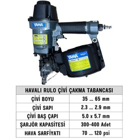 Resim Yama YAT-CN65 Havalı Rulo Çivi Çakma Tabancası 