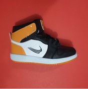 Resim Loris Jordan Unisex Çocuk Boğazlı Spor Ayakkabı Bilekli Sneaker Siyah-oranj Uzun Boğazlı Spor 