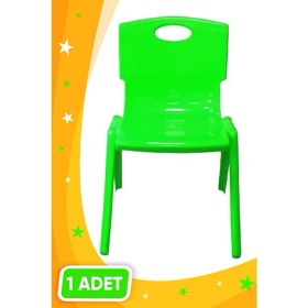 Resim 3K Store Anaokulu Kreş Çocuk Sandalyesi Yeşil 1.kalite Kırılmaz Plastik 1 (Bir) Adet 