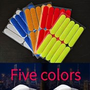 Resim Her set 10/50 yaprak içerir, Beş renkli Yüksek Görünürlüklü Su Geçirmez Reflektif Çıkartmalar, Çok Renkli PVC Çıkartmalar, Motosiklet Kaskları, Bisikletler vb. için Uygun - Erkek ve Kadınlar için Dayanıklı Güvenlik Ekipmanı, Araç Su Geçirmez Araba Çıkartmaları 