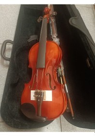 Resim Armajy003-3 Model 4/4 Tam Boy Masif Ağaç Abanoz Aksam Keman Seti 