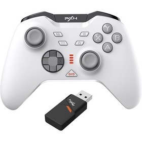 Resim Steam Pc / Android / İos / Uyumlu Nintendo Switch İçin Alıcılı Pxn P5 Bluetooth Kablosuz Oyun Kumandası Beyaz 