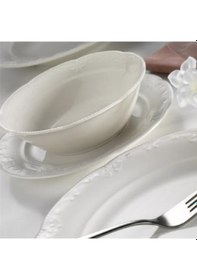 Resim Kütahya Porselen Caprice 24 Parça Yemek Takımı Krem Krem 